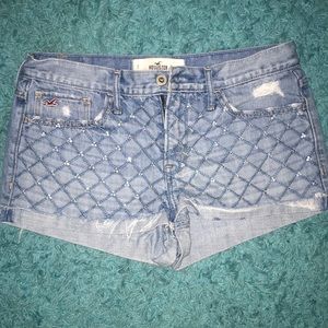 Sparkle jean shorts